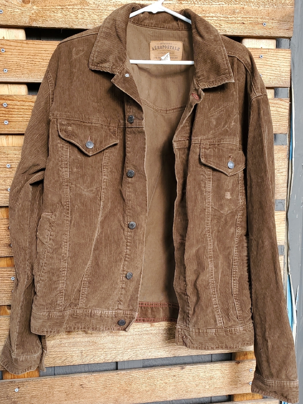 XL Aeropostale Men's-Style Brown Corduroy Jean Jacket
